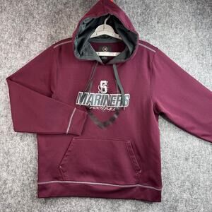 XGrain Medium Mens Burgundy Long Sleeve Pullover W Pockets Mariners Football